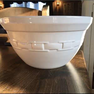 Longaberger pottery natural white lg mixing bowl